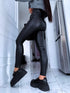 "WARMFIT" imitation leather leggings - BLACK VS19039